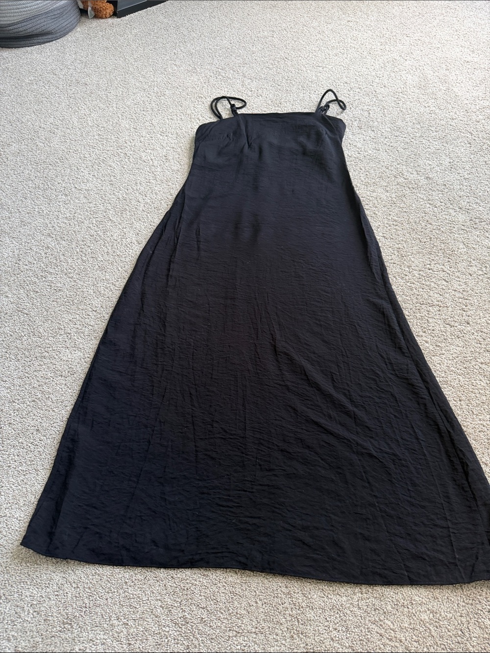 ANTONIO MELANI Black Spaghetti-Strap Maxi Dress